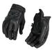 Milwaukee Leather Men s Black Leather â€˜Reflective Skullâ€™ Motorcycle Hand Gloves W/Gel Padded Palm MG7570 Medium