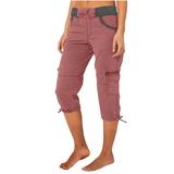 JIUKE Capri Pants for Women High Waist Juniors Cargo Pants Straight Leg Active Cropped Trousers with Pockets
