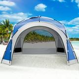 Dextrus Portable Beach Tent 10-Person Beach Tent Sun Shelter UPF 50+ UV Protection Portable Rainproof Beach Tent for Family Fishing Camping 12 X 12ft Blue