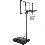 Clearance! Portable Basketball Hoop & Goal Basketball Stand Height Adjustable 6.2-8.5ft with 35.4Inch Transparent Backboard & Wheels for Youth Teenagers Outdoor Indoor Basketball Goal Game Play