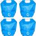 4 Pack 10L Collapsible Water Bottle with Faucet Portable Flexible Water Jerry Can for Drinking Water Collapsible Water Bag for Outdoor Camping BBQ Household