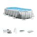 Open Box Intex 16.5 x 4ft Prism Frame Oval Above Ground Swimming Pool Pump Set