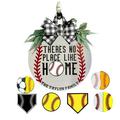 Zynic 18â€� Personalized Baseball Door Hanger / Baseball Wreath For Front Door / Baseball Season / Baseball Decor / Baseball Family / Baseball Gift Door Hanging Decoration Home & Garden