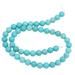 Turquoise Beads 8mm Blue Shiny Natural Stone Beads Round Turquoise Beads for DIY Bracelets Necklaces Earrings