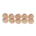 10 Pcs Spacer Beads Round Mesh Hollow Gold Plated Ball Spacer Beads DIY Hand Made Beading for Jewelry Making Rose Gold