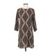 Soprano Casual Dress - Shift: Green Print Dresses - Women's Size Small