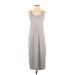 COA Casual Dress - Maxi: Gray Solid Dresses - Women's Size Small