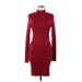 Abercrombie & Fitch Casual Dress - Sweater Dress: Burgundy Dresses - Women's Size Medium Tall