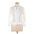 Nic + Zoe Jacket: White Floral Jackets & Outerwear - Women's Size Large Petite