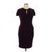 Lauren by Ralph Lauren Casual Dress - Sheath: Burgundy Solid Dresses - Women's Size 14