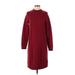 Banana Republic Casual Dress - Sweater Dress: Burgundy Dresses - Women's Size Small