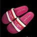 Kate Spade Shoes | Kate Spade Pink And White Slides Sz 8 | Color: Pink | Size: 8