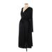 Gap - Maternity Casual Dress - Wrap Plunge Long sleeves: Black Dresses - Women's Size Medium