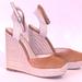 Jessica Simpson Shoes | Jessica Simpson Zestahwedge Sandles Size 8m With Espadrille 5 1/2" Heels | Color: Cream/Tan | Size: 8