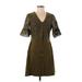 Ann Taylor Casual Dress: Green Dresses - Women's Size Small