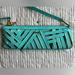 Burberry Bags | Burberry Prorsum Stitch Crossbody Clutch Teal Stripe Bag. Rare Find!! | Color: Blue/Green | Size: Os