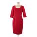 Donna Karan New York Casual Dress - Sheath: Burgundy Dresses - Women's Size 8