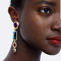 Zara Jewelry | Fashion Jewelry Earrings | Color: Green/Red | Size: Os