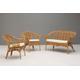 Bamboo Settee & Armchairs Set