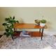 Vintage 70's 2 Tier Coffee Table Mid Century Modern Retro Console Table Long 106cm