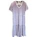 J. Crew Dresses | J. Crew Re-Imagined Blue White Striped Size Medium V-Neck Dress | Color: Blue/White | Size: M