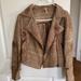 Free People Jackets & Coats | Free People Cropped Vintage Inspired Moto Jacket | Color: Tan | Size: 6