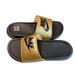 Nike Shoes | Nike Benassi Girls Slides Size 5 Black Gold Sandals New | Color: Black/Gold | Size: 5g