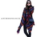 Anthropologie Jackets & Coats | Anthropologie Hei Hei Tartan Plaid Wool Blend Blanket Coat - Size Xs/S | Color: Blue/Red | Size: S