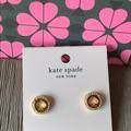 Kate Spade Jewelry | Kate Spade Pave Halo Studs Pierced Earrings | Color: Gold | Size: Os