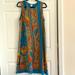 Anthropologie Dresses | Akemi + Kin Printed Dress. | Color: Blue/Gold | Size: 12p