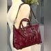 Coach Bags | Coach Ashley Patent Leather Satchel Crossbody & Dust Bag Mint Condition | Color: Red | Size: Os