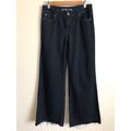 Michael Kors Jeans | Michael Kors Dark Blue Wash Raw Hem Low Rise Wide Leg Jeans | Color: Blue | Size: 2