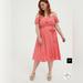 Torrid Dresses | Coral Textured Torrid Cold Shoulder Formal Midi Dress | Color: Orange/Pink | Size: 20