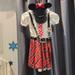 Disney Costumes | Euc Disney Children Sz L 12-14 Minnie Mouse Costume W/Minnie Mouse Ears Hat | Color: Red/White | Size: Sz L 12-14