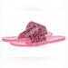 Jessica Simpson Shoes | Jessica Simpson Kassime Black/Pink Combo Cheetah Embellished Jelly Slide Sandals | Color: Pink | Size: Various