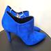 Jessica Simpson Shoes | Jessica Simpson Carolie Womens Blue Suede Bootie, Sz 7.5, Nwt | Color: Blue | Size: 7.5