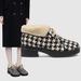 Gucci Shoes | Gucci Boots Ankle Victor Houndstooth Faux Shearling Lined Wool | Color: Black/White | Size: Various