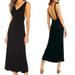 Free People Dresses | Free People Sweet As Honey Ribbed Midi Dress | Color: Black | Size: S