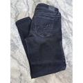 American Eagle Outfitters Jeans | American Eagle Jeans Jegging Dark Wash Denim Black Skinny Jeans Sz 8 S Short | Color: Black | Size: 8p