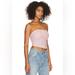 Free People Tops | Free People Women’s Leilani Pink Gingham Corset Top Size L Sleeveless Tube | Color: Pink/White | Size: L