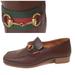 Gucci Shoes | Gucci Shoes Mens Brown Leather Loafer Web Horsebit Sz 7.5 Us 8 | Color: Brown | Size: 8