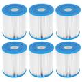 Pool Filter Type I, Pool Filter Cartridge Replacement for Summer Waves, Bestway - for Summer Waves P53RX0330000 and P53FX0330000, Bestway 300330 GalH, Part #P57000402000, 6 Pack