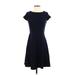 En Focus Studio Casual Dress - A-Line: Blue Chevron Dresses - Women's Size 6