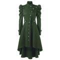 Steampunk Jacket Women's Gothic Coat Women, Medieval Clothing Retro Vintage Frock Coat Jacket Long Lace Punk Coats Hi-Low Victorian Trench Coat Cosplay Uniform Carnival Halloween Costume