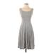 Olivia Rae Casual Dress - Fit & Flare: Gray Marled Dresses - Women's Size X-Small