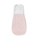 MORI Baby Boys and Girls Newborn Swaddle Sleeping Bag in Blush Stripe - Breathable Cotton Unisex Bedding Blanket with Adjustable Arm Poppers One Size