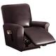 KFDZSW Recliner Chair Covers Electric Chair, PU Leather Stretch Waterproof Recliner Slipcover with Pockets, for Living Room Armchairs Sofa Covers (Dark Brown,1 Seat)