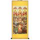 KOINEN Chinese Wall Art Scroll Painting,Silk Scroll Painting,Numerous Buddha Statues in Buddhism Decorative Paintings Traditional Silk Ornaments,Purple