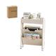 3 Tier Rolling Cart Accessories Space Saving Desk Organizers And Accessories Rolling Utility Cart Multi-Functional Movable Storage Book Shelves,White,3 tier (White 3 tier)