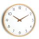 ROLTIN Wall Clock Wood 10" 12" 14" Silent Large Wood Wall Clocks Digital Wall Clock Non Ticking for Table Kitchen Office Vintage Home Decor (Color : Style C, Size : 12 inches) (S
